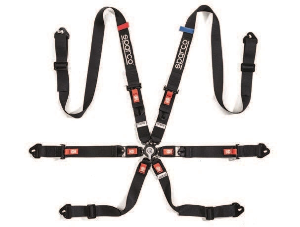 Sparco Harness COMP H-2 6PT Steel PU 2"