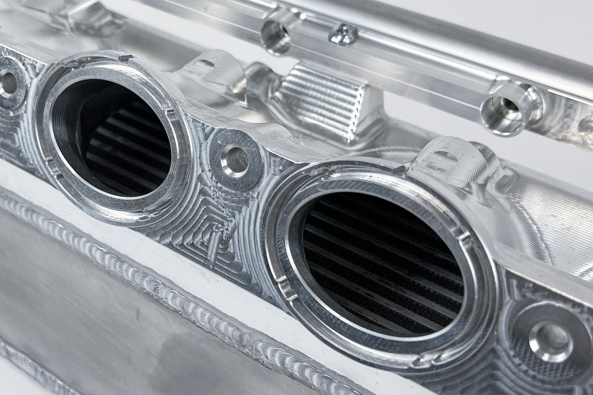 CSF BMW Gen 2 B58 Race X Charge Air Cooler Manifold - Raw Billet