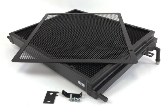 CSF BMW F8X M3/M4 Front Mount Heat Exchanger w/ rock guard - Black