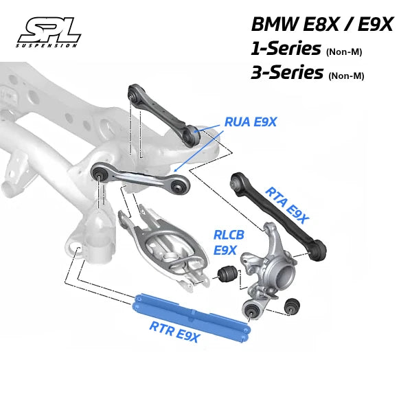 SPL BMW E90 / E92 M3 Rear Lower Trailing Arms — SPL RTR E9X
