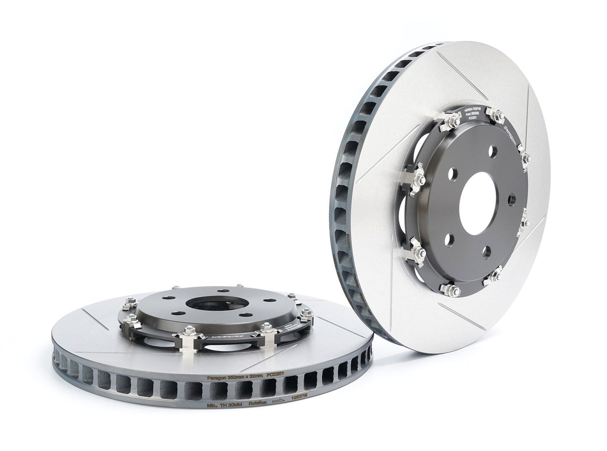 Paragon 2-piece Rotors Front Pair 350mm x 32mm (13.78" x 2.26") - Honda Civic Type R FK8 / FL5