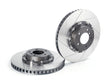 Paragon 370mm two-piece front brake rotor pair with slotted friction surfaces