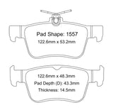 Paragon PBP1557 Brake Pads