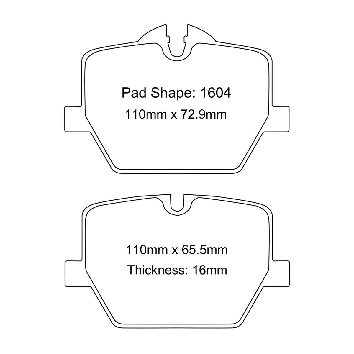 Paragon PBP1604 Brake Pads