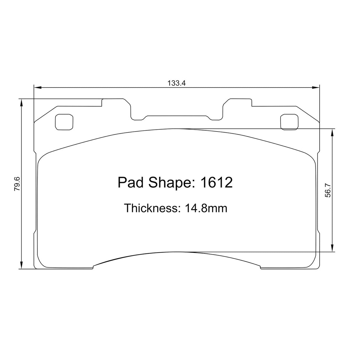 Paragon PBP1612 Brake Pads
